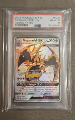 Pokemon Naganadel GX TCG SV63/SV94 Hidden Fates Full Art PSA 10 - Image 5