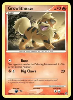 Pokemon Cards Growlithe 89/132 Secret Wonders Common LP - Image 1