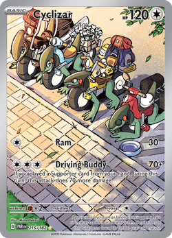 Pokemon TCG Cyclizar 215/182 Illustration Rare Paradox Rift NM/M - Image 1