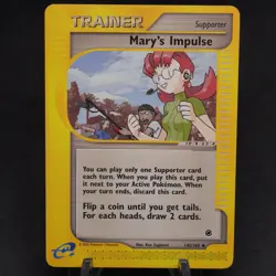 Mary's Impulse 142/165 Expedition WOTC 2002 E Series Trainer Pokemon TCG Card - Image 1