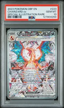 PSA 10 Charizard ex Obsidian Flames Special Illustration Rare #223 Pokemon 2023 - Image 1