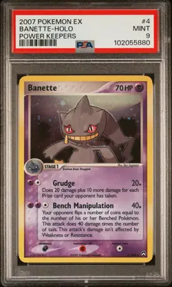 2007 Pokemon EX Power Keepers Banette Holo #4 PSA 9 Mint - Image 1