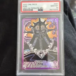 Bandai One Piece CCG King OP01-091 Romance Dawn Alt Art Foil Leader PSA 10 2022 - Image 1