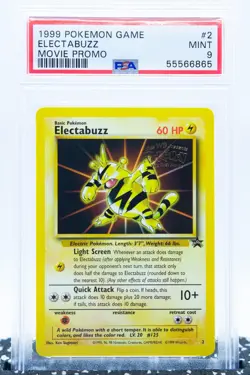 PSA 9 ELECTABUZZ #2 First Movie Black Star Promo 1999 - Pokemon Card WOTC - Image 1