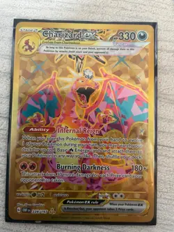 Pokemon TCG Charizard EX Sv03: Obsidian Flames Holo Card 228/197 - Image 1