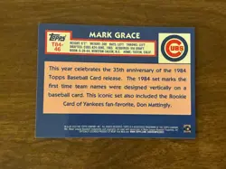 2019 Topps Silver Pack - 1984 Topps Baseball Mark Grace #T84-46 - Image 2