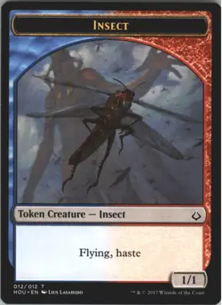 Insect TOKEN mtg MAGIC Hour of Devastation HOU 012/012 LP - Image 1