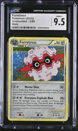 Pokemon Forretress 3/90 Holo HGSS Undaunted - CGC 9.5 - Image 1