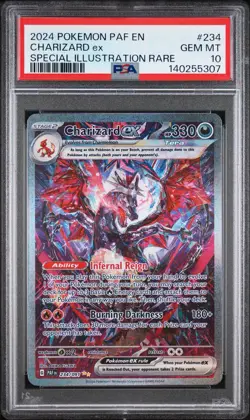 POKEMON PAF EN-PALDEAN FATES SPECIAL ILLUSTRATION RARE CHARIZARD EX PSA 10 2024 - Image 1