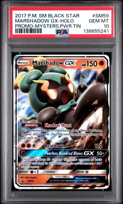 Pokemon Marshadow GX SM59 Black Star Promo Power Tin PSA 10 GEM MINT - Image 1