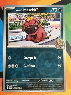 Arven's Maschiff - 138/182 - Reverse Holo - Pokemon Destined Rivals NM - Image 1