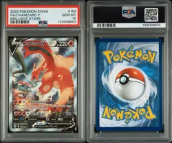 2022 Pokemon SWSH Brilliant Stars #154 FA/Charizard V PSA 10 GEM 2022 - Image 3