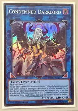 YuGiOh! - Condemned Darklord MZMU-EN107 Super Rare 1st Edition Near Mint - Image 1