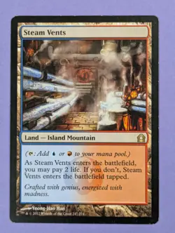 MTG Magic: Return to Ravnica: Steam Vents #247/274 Rare - LP - Image 1