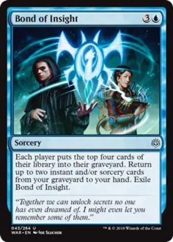 Hero Deal, English - 1 x MTG Bond of Insight - Foil War of the Spark - Image 1