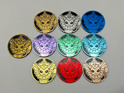 Pokemon TCG Vaporeon Rare Holo Plastic Medal 151 Chinese 2025 - Image 1