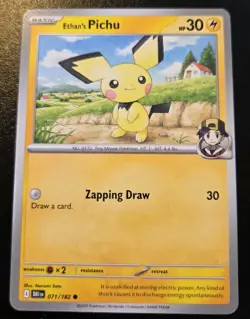 Ethan's Pichu 071/182 Common Scarlet & Violet: Destined Rivals Pokemon TCG - Image 1