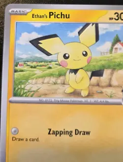 Ethan's Pichu 071/182 Common Scarlet & Violet: Destined Rivals Pokemon TCG - Image 2