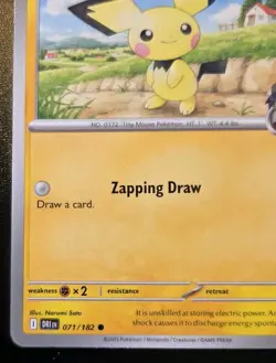 Ethan's Pichu 071/182 Common Scarlet & Violet: Destined Rivals Pokemon TCG - Image 4