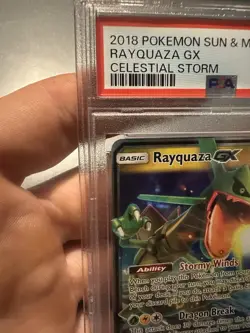 2018 Pokemon Sun & Moon Celestial Storm #109 Rayquaza GX PSA 9 MINT - Image 2