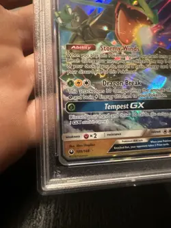 2018 Pokemon Sun & Moon Celestial Storm #109 Rayquaza GX PSA 9 MINT - Image 5
