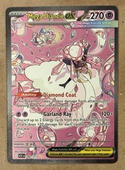 Mega Diancie Ex Holo Ascended Heroes SIR 282/217 Pokemon TCG - Image 2