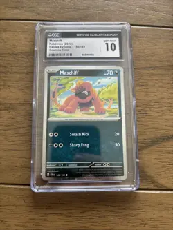 Pokemon CGC Gem Mint 10- 2023 Maschiff 142/193 Sv02: Paldea Evolved - Image 1