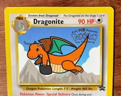 Pokemon DRAGONITE Black Star Promo 5 1999 WB The First Movie WOTC Vintage - Image 2