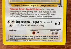 Pokemon DRAGONITE Black Star Promo 5 1999 WB The First Movie WOTC Vintage - Image 3