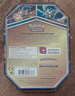 Pokemon Legends of Galar Zamazenta V & Zacian V Tins Factory Sealed 820650807787 - Image 4