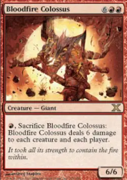 Slightly Played, English - 4 x MTG Bloodfire Colossus Tenth Edition - Image 1