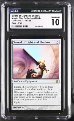 SWORD OF LIGHT AND SHADOW Darksteel Foil Rare CGC 10 MTG [Nostalgium] - Image 1