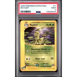 PSA 9 MINT Bayleef 71/165 Pokemon Expedition 2002 Non Holo E-Reader Card - Image 1
