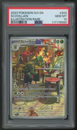 2023 Pokemon Scovillain Scarlet & Violet Illustration Rare #202 PSA 10 - Image 1