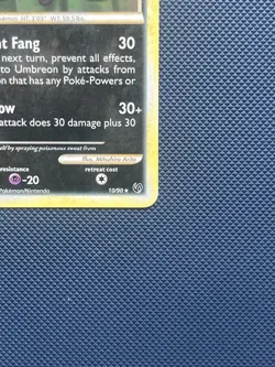 Umbreon 10/90 HGSS Pokemon card Undaunted Regular Rare Card - LP - Image 4