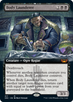 Slightly Played, English - 1 x MTG Body Launderer - Foil - Extended Art Streets - Image 1