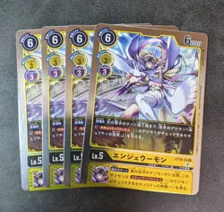4 x Digimon card game TCG ST10-05 Angewomon R Holo JAPANESE - Image 1