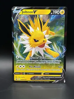 Jolteon V SWSH151 Black Star Promo Holo Pokemon Card NM - Image 1