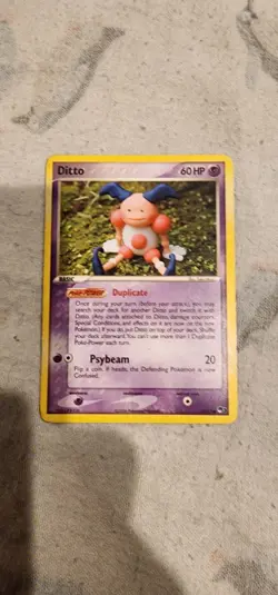 2006 Ditto 12/17 Pokemon Pop Series 3 Non-Holo Card Mr. Mime - HP/DMG - Image 1