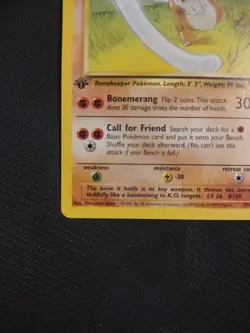1st Edition Marowak Jungle Set Pokemon Card 1999 - Image 3