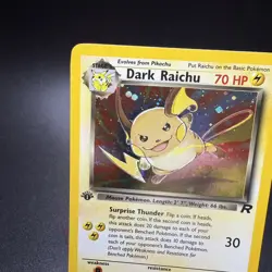 Dark Raichu Holo 1st Edition Team Rocket #83/82 – Secret Rare Pokemon Card NM - Image 3