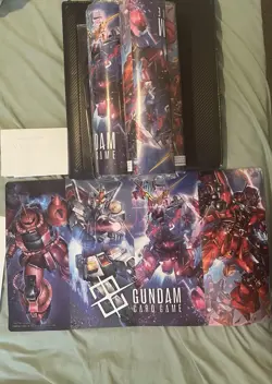 Gundam Card Game First Combat PlayMats New From Resource Accessory Box - Image 1