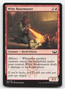 Witty Roastmaster 131 Common Streets of New Capenna Magic: The Gathering NM - Image 1