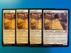 MTG 4x Lion Sash # 26 Kamigawa: Neon Dynasty Modern Magic the Gathering x4 NM - Image 1