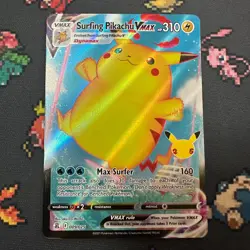Surfing Pikachu VMAX 009/025 Celebrations NM Mint Pokemon TCG Card - Image 1