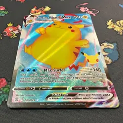 Surfing Pikachu VMAX 009/025 Celebrations NM Mint Pokemon TCG Card - Image 3