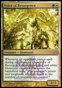 Voice of Resurgence 1x FOIL DGM MTG Dragon's Maze Mythic MINT green white - Image 1