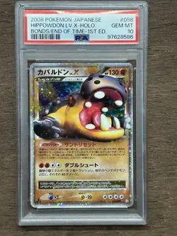 Pokemon Hippowdon Lv.X 1st Edition Holo Ultra Rare #056 PSA 10 Gem Mint - Image 1