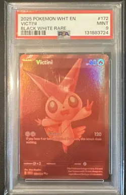 2025 POKEMON WHT EN-WHITE FLARE 172 VICTINI BLACK WHITE RARE - Image 1