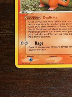 Pokemon TCG Ditto (Charmander) 37/113 Delta Species 2005 - Image 5